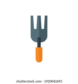 Rake, Gardening Tool Flat Icon Logo Illustration Vector Isolated. Spring and Season Icon-Set. Suitable for Web Design, Logo, App, and UI.