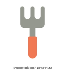 herramienta de jardinería rake diseño de ilustración vectorial de estilo plano