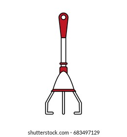 rake gardening tool icon image