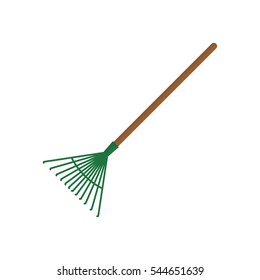 rake gardening tool icon vector illustration graphic design