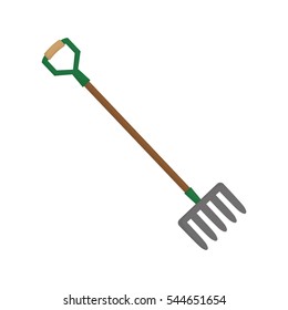 rake gardening tool icon vector illustration graphic design