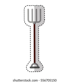 rake gardening tool icon vector illustration design