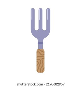 rake gardening tool isolated icon