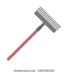 rake gardening tool isolated icon