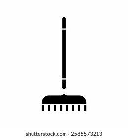 Rake Gardening Tool Silhouette Icon Design Illustration