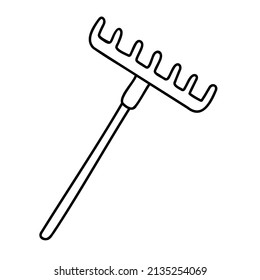 Rake. Hand Drawn Spring Icons.