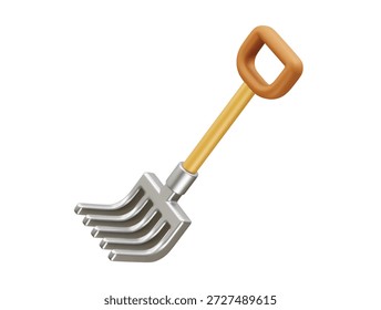 Rake icon 3d render illustration