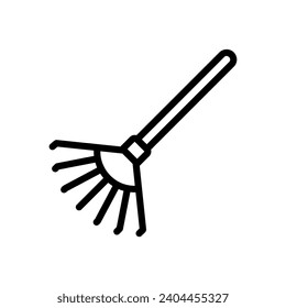 Rake icon for cleaning leaves
