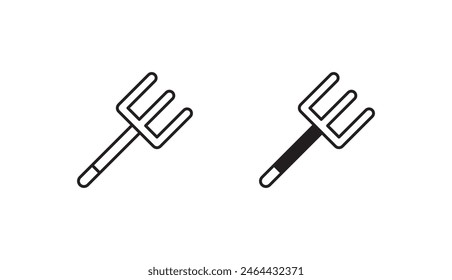 Rake icon design with white background stock illustration