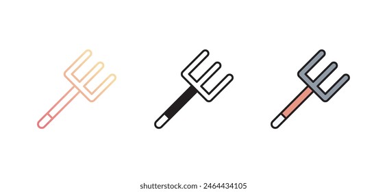 Rake icon design with white background stock illustration