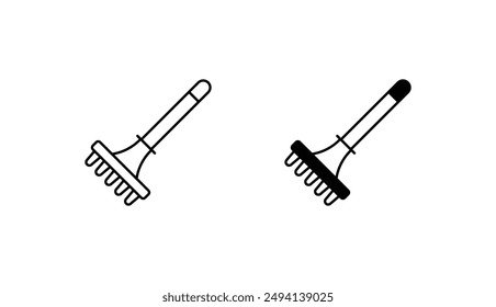 Rake icon design with white background stock illustration