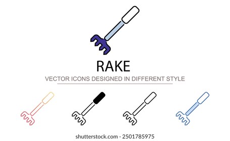 Rake icon design with white background stock illustration