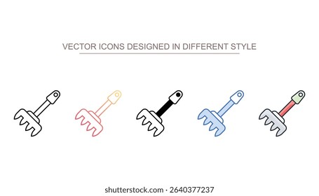 Rake icon design with white background stock illustration