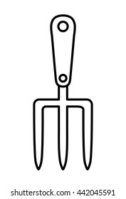 Rake  icon. Gardening design. Vector graphic 