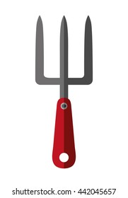 Rake  icon. Gardening design. Vector graphic 