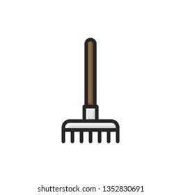 rake icon glyph outline flat