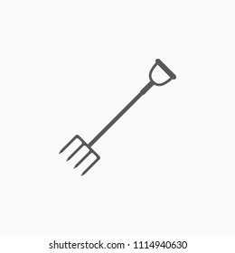 rake icon, harrow vector