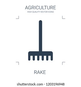 rake icon. high quality filled rake icon on white background. from agriculture collection flat trendy vector rake symbol. use for web and mobile