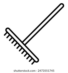 Rake icon isolated on white background. Vector illustration