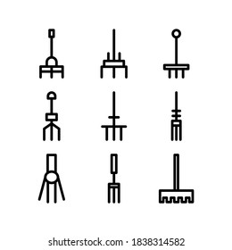 Rake icon or logo isolated sign symbol vector illustration - Collection of high quality black style vector icons
