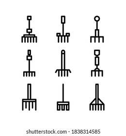 Rake icon or logo isolated sign symbol vector illustration - Collection of high quality black style vector icons
