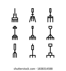 Rake icon or logo isolated sign symbol vector illustration - Collection of high quality black style vector icons
