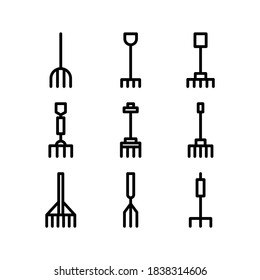 Rake icon or logo isolated sign symbol vector illustration - Collection of high quality black style vector icons

