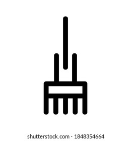 Rake-Symbol oder Logo einzeln auf Zeichensymbolen, Vektorgrafik - hochwertige Vektorsymbole mit schwarzem Stil
