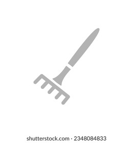 rake icon on a white background, vector illustration