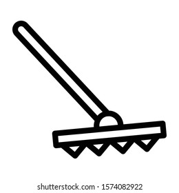 rake icon outline vector design