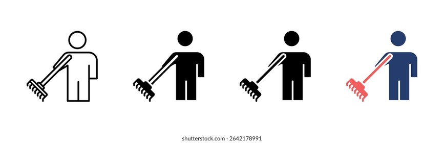 Rake icon sheet multiple style collection