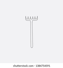 rake icon sign signifier vector