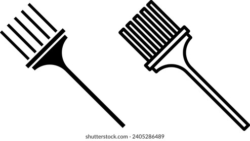 rake icon, sign, or symbol in glyph and line style isolated on transparent background. Vector illustration	
