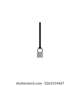 Rake icon. Simple style garden cleaning company poster background symbol. Rake brand logo design element. Rake t-shirt printing. vector for sticker.