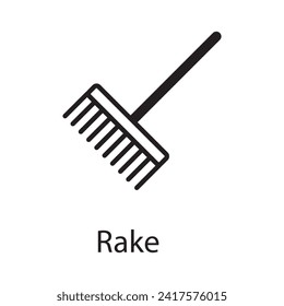 Rake icon vector, Creative sign rake icons for computer and mobile. on white background..eps