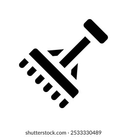 rake icon. vector glyph icon for your website, mobile, presentation, and logo design.