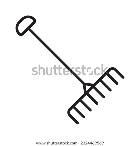 rake icon vector illustration logo deisgn