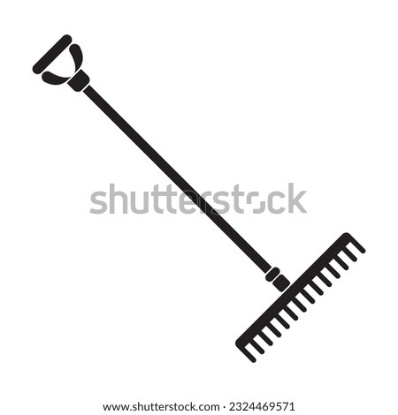 rake icon vector illustration logo deisgn