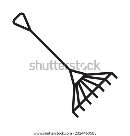 rake icon vector illustration logo deisgn