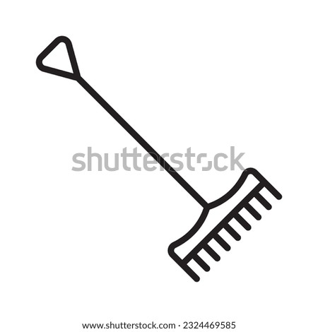 rake icon vector illustration logo deisgn