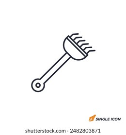 Rake icon vector illustration. Rake symbol isolated on white background