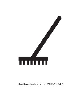 rake icon vector isolated on white background