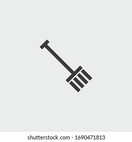 rake icon. rake vector on gray background