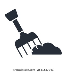 Rake icon. vector.Editable stroke.linear style sign for use web design,logo.Symbol illustration.