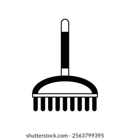 rake icon with white background vector stock illustration