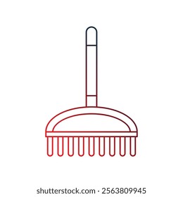 rake icon with white background vector stock illustration