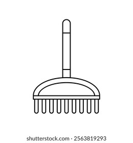 rake icon with white background vector stock illustration