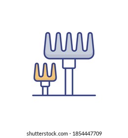 Rake illustration style icon. EPS 10 file