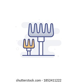 Rake illustration style vector icon.
