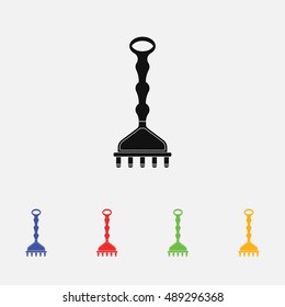 rake isolated illustration flat style